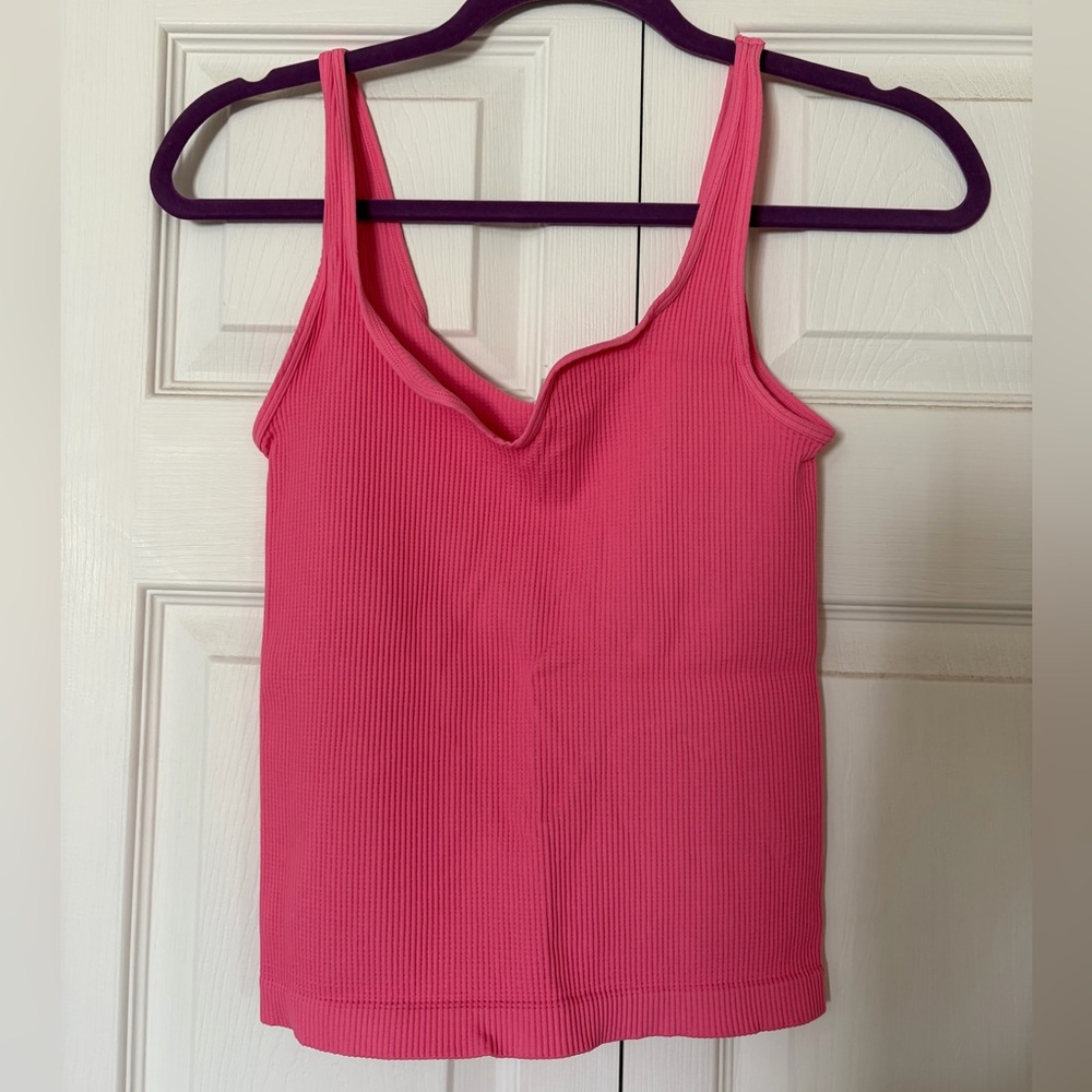 Nikibiki Hot Pink Ribbed Tank Top